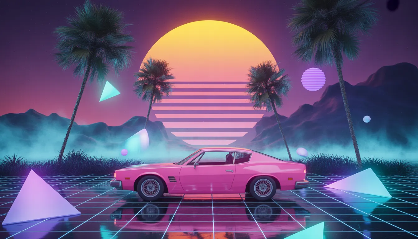 Synthwave: Artwork des Genre-Rezepts